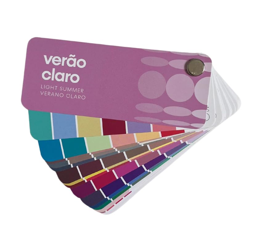 Multilingual Light Summer Palette Color Fan by Studio Immagine, Personalized Color Guide for Cost Saving, Smart Shopping, Outfit & Wardrobe Planning; Verano Claro/Verao Claro