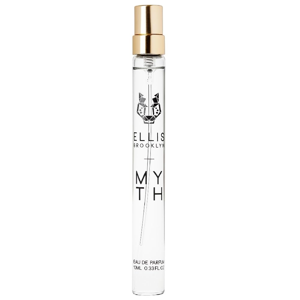 Ellis Brooklyn MYTH Eau de Parfum, Travel Spray, Jasmine Musk Perfume for Women, Clean, Vegan, Paraben-Free, Long Lasting, Notes of Bergamot, Tiger Orchid & White Cedarwood,10ml / 0.33 Fl Oz