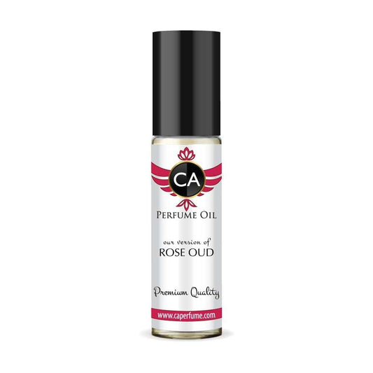 CA Perfume Impression of Rose Oud Unisex Fragrance Oil Amber Woody Scent Long Lasting Perfumes for Women & Men Travel Size TSA Ready Mini Parfum Body Oil Roll-on 0.33 Fl Oz 10ml