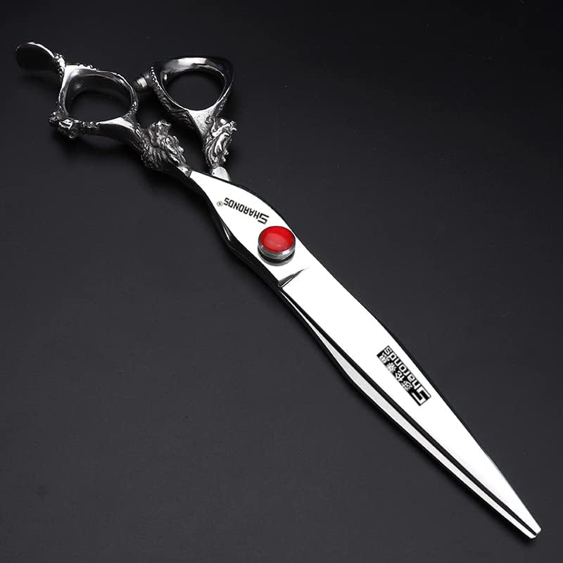 7" 7.5" 8"9" Professional Hairdressing Scissors Barber Salon Hair Cutting Dragon Shears (Large). (8 inch)