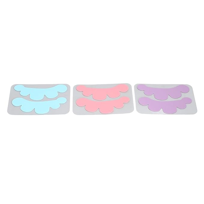 15 Pairs Eyelash Extension Under Eye Pads Cloud Shaped Reusable Silicone Lash Grafting Eye Pads Blue