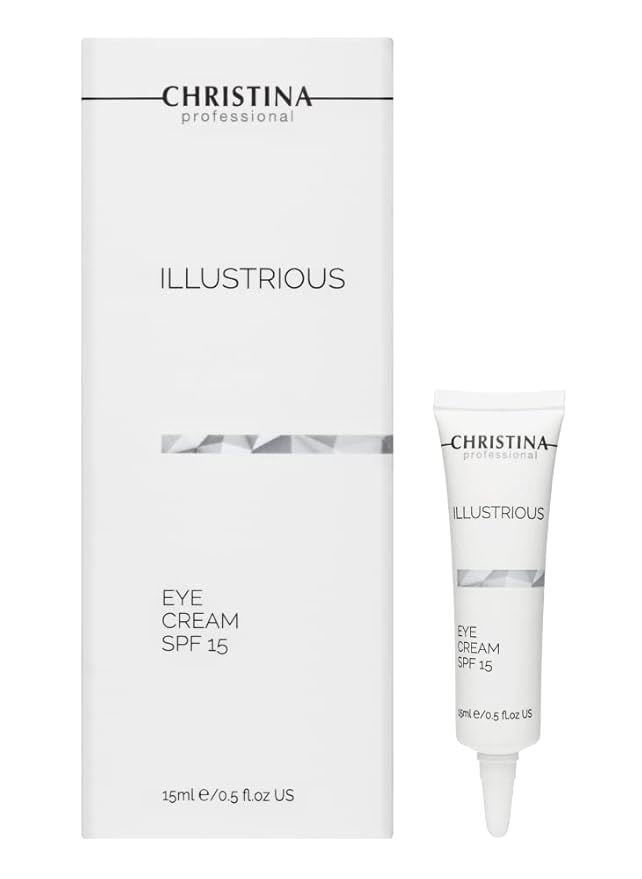 '-CHRISTINA- Illustrious Eye Cream with SPF 15 and Hyaluronic Acid | Peptide Cream with Vitamin E for Revitalizing, Nourishing the Skin | Targets Pigmentation, Signs of Aging, Dark Circles 15ml