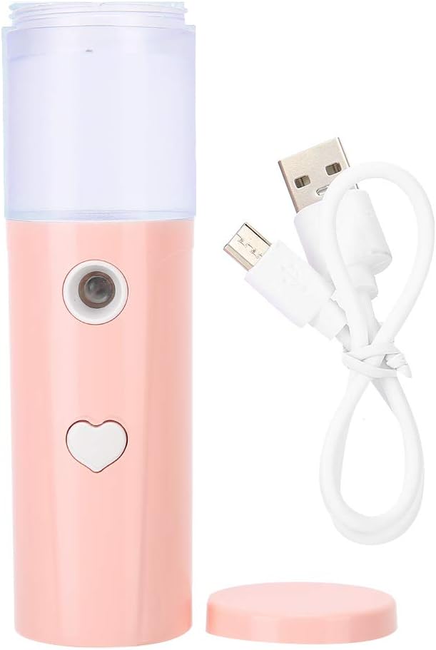 Nano Facial Steamer,20ml Nano Face Mister USB Rechargeable Handheld Portable Face Hydration Sprayer Hydrating Face Sprayer for Home Facial Warm Mist Humidifier Steamer ()