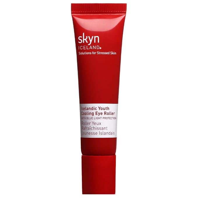 Skyn Iceland Icelandic Youth Cooling Eye Serum Hyaluronic Acid Skincare for Puffy Eyes Dark Circles & Wrinkles with Blue Light Protection, 0.4 Fl. Oz.