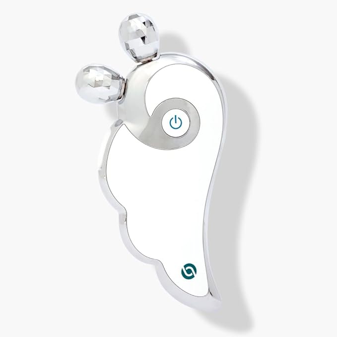 Contour Shot Facial 5-Zone Gua Sha and Roller, All-in-One Skincare Device