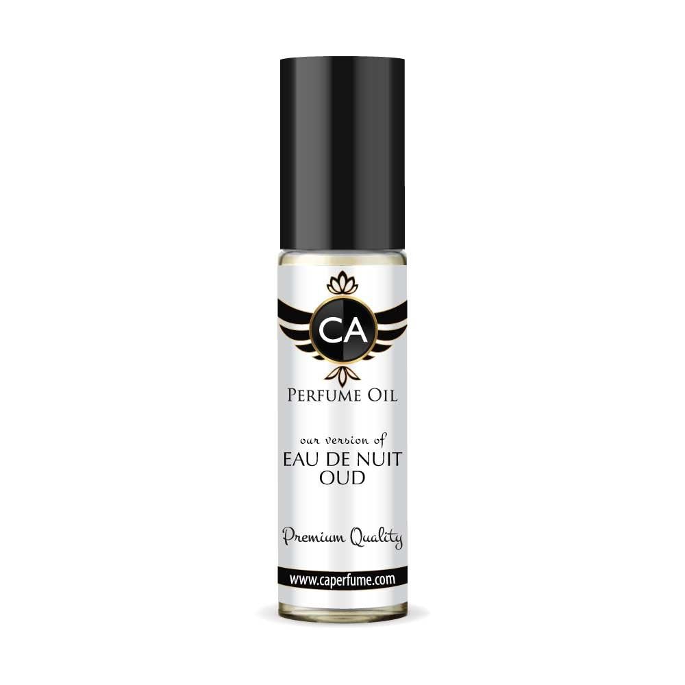CA Perfume Impression of Eau De Nuit Oud for Men Fragrance Oil Woody Spicy Scent Long Lasting Cologne for Men Travel Size TSA Ready Mini Parfum Body Oil Roll-on 0.33 Fl Oz 10ml
