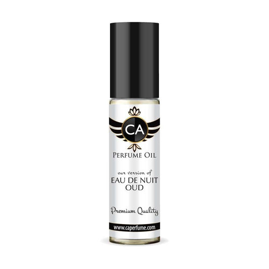 CA Perfume Impression of Eau De Nuit Oud for Men Fragrance Oil Woody Spicy Scent Long Lasting Cologne for Men Travel Size TSA Ready Mini Parfum Body Oil Roll-on 0.33 Fl Oz 10ml