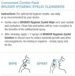 Bruder Hygienic Eyelid Cleansers Value Pack | Hygienic Eyelid Wipes & Eyelid Solution Spray | for Daily Eyelid and Lash Care