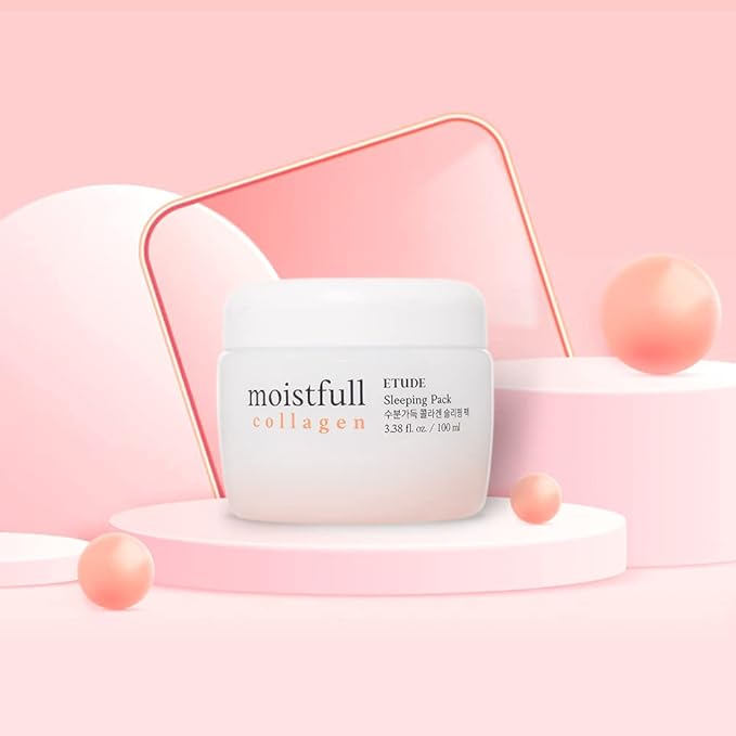 ETUDE Moistfull Collagen Sleeping Pack 100ml #22 | Moist Smooth Skin| Facial Moisturizing Care Night Cream Makes Your Skin Bouncy & Dewy | Facial Lotion for Dry, Sensitive, Oily Skin | K-beauty