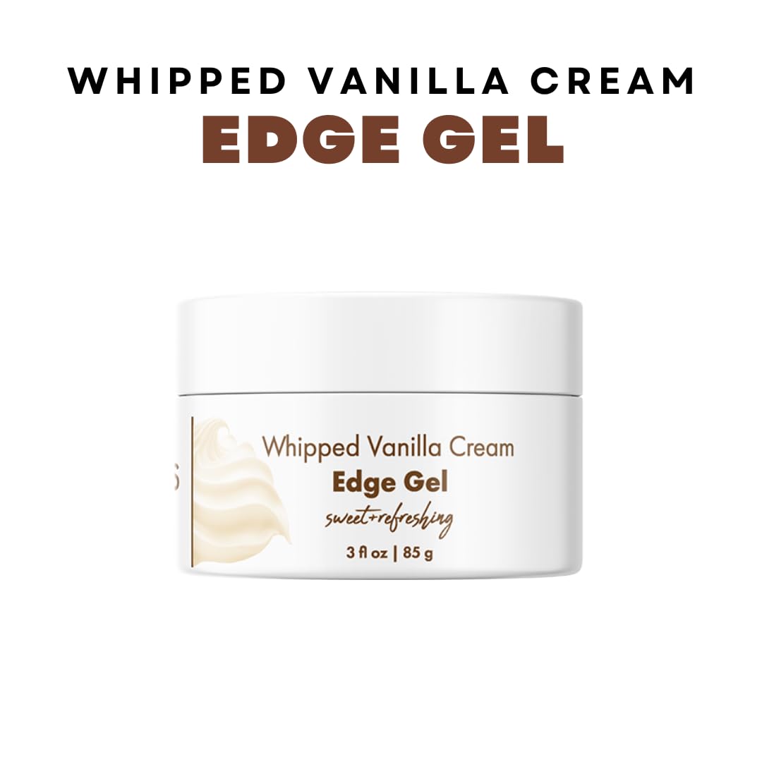 Donna's Recipe by Tabitha Brown | Whipped Vanilla Cream Edge Gel – Long-Lasting, Non-Flaking Hold & Nourish-Boost Shine – 3 oz