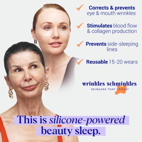 Wrinkles Schminkles Eye & Mouth Lift Set | Mouth & Lip Wrinkle Patch 2-Pack & Eye Wrinkle Patches 3-Pairs | Reusable Medical Grade Silicone Patches