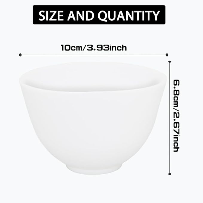 6 Piece Silicone Mixing Bowl Set, 3.93-Inch Microwaveable Silicone Bowls, Facial Bowls for Aestheticians, for Facial Masks, Mud Masks and Other Skin Care Products