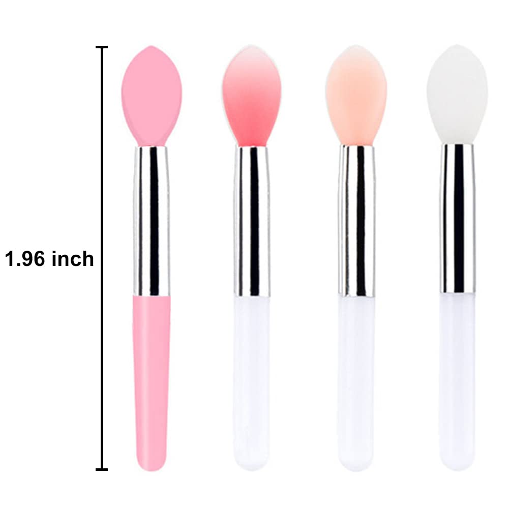 20 Pcs Silicone Mini Lip Brush, Silicone Lipstick Applicator Wands for Lip Gloss, Eyeshadow