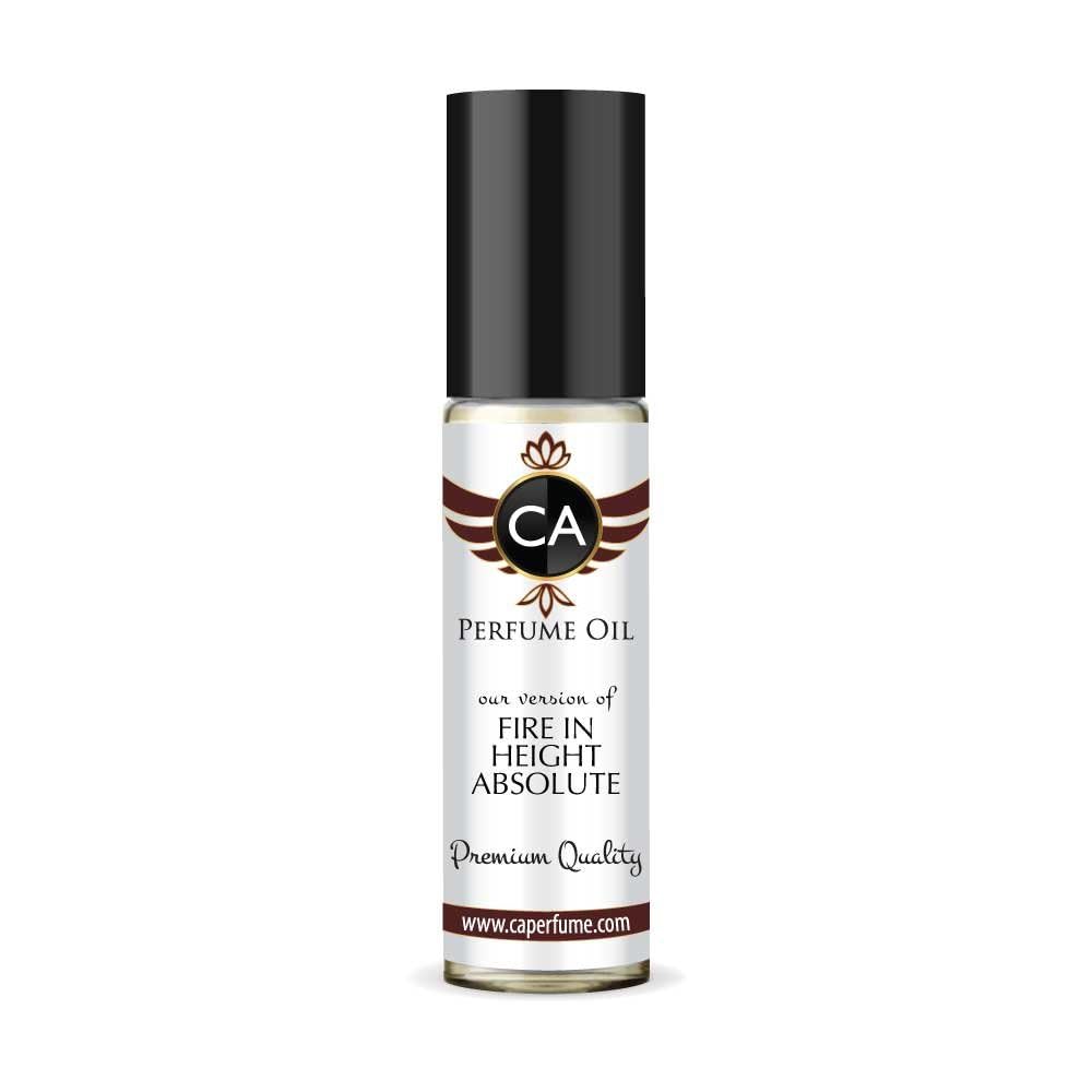 CA Perfume Impression of Fire in Height Absolute for Men Fragrance Oil Woody Floral Musk Scent Long Lasting Cologne for Men Travel Size TSA Ready Mini Parfum Body Oil Roll-on 0.33 Fl Oz 10ml