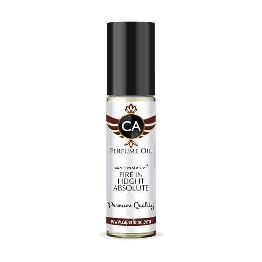 CA Perfume Impression of Fire in Height Absolute for Men Fragrance Oil Woody Floral Musk Scent Long Lasting Cologne for Men Travel Size TSA Ready Mini Parfum Body Oil Roll-on 0.33 Fl Oz 10ml