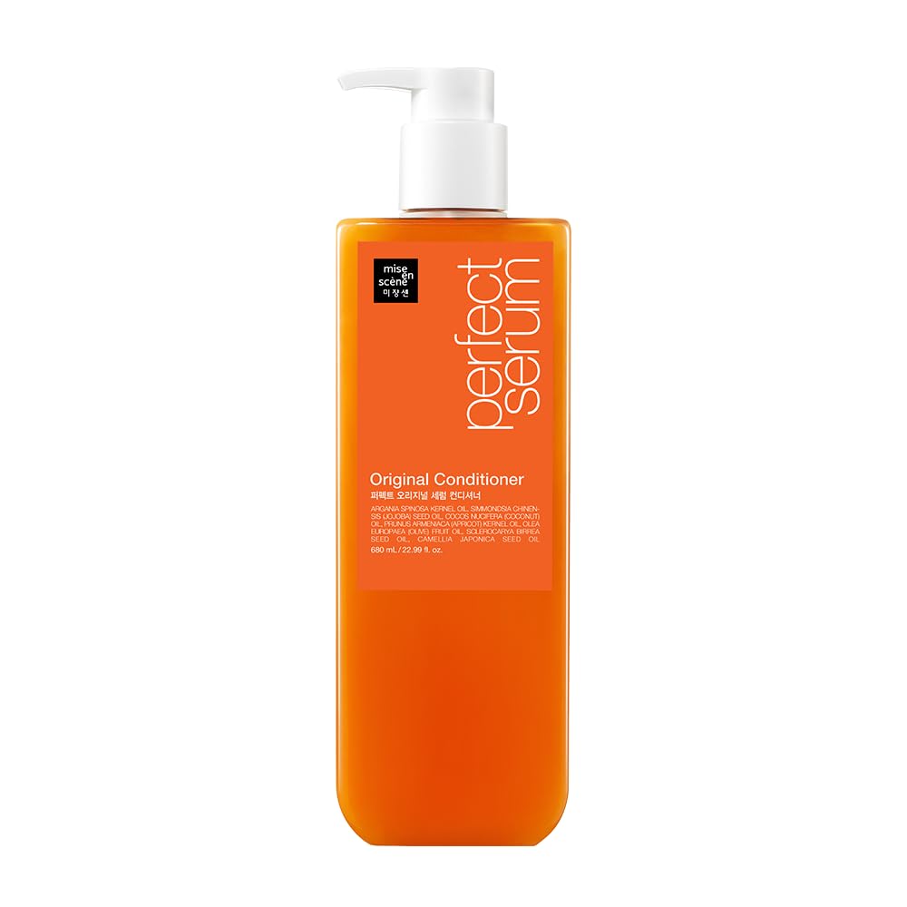 Mise En Scene Perfect Serum Original Conditioner For Damaged Hair, Nutrient Care With Argan Oil, Containing Jojoba-Seed-Oil For Smooth, Glossy Texture, 22.99 Fl. Oz.