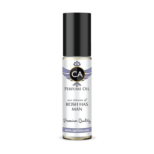 CA Perfume Impression of Rosh has Man for Men Fragrance Oil Woody Spicy Scent Long Lasting Cologne for Men Travel Size TSA Ready Mini Parfum Body Oil Roll-on 0.33 Fl Oz 10ml