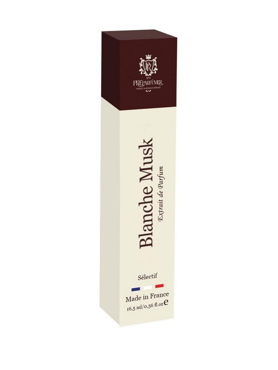 from France Blanche Musk Perfume 16ml – Clean Floral Aldehyde Scent – Elegant Notes of Peony, Violet & Musk – Soft Powdery Finish