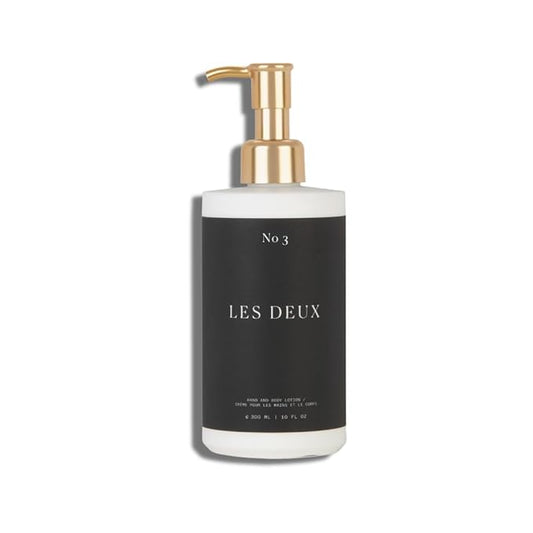 Les Deux Ultra Hydrating Body Lotion for Dry Skin - Moisturizing SKIN MOISTURIZER with Shea Butter, Jojoba Oil, Aloe - All Day Hydration, 10 Fl OZ, No 3 - (Santal, Vetiver, Eucalyptus)