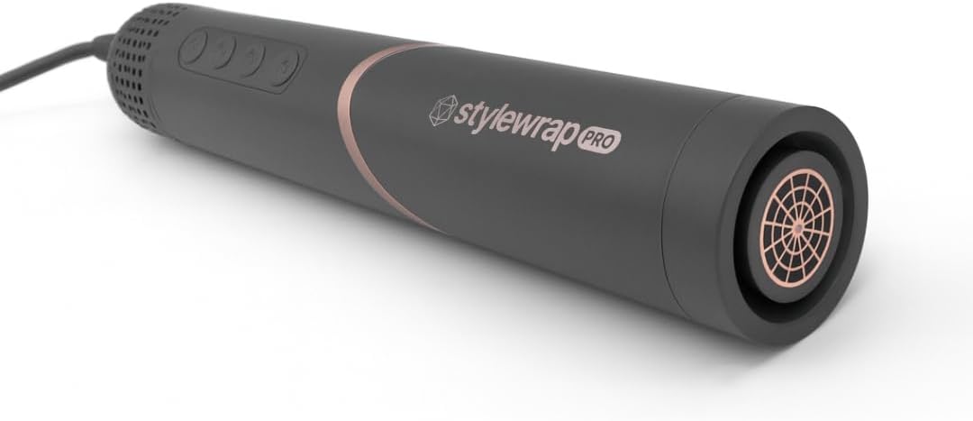 SRILabs StyleWrap Pro 7-in-1 Coanda Air Hair Multi Styler Dryer Brush in Gray with Negative Ions, Light Foldable Design, Quiet Brushless Motor, Aviation-Grade Aluminum, Memory Function