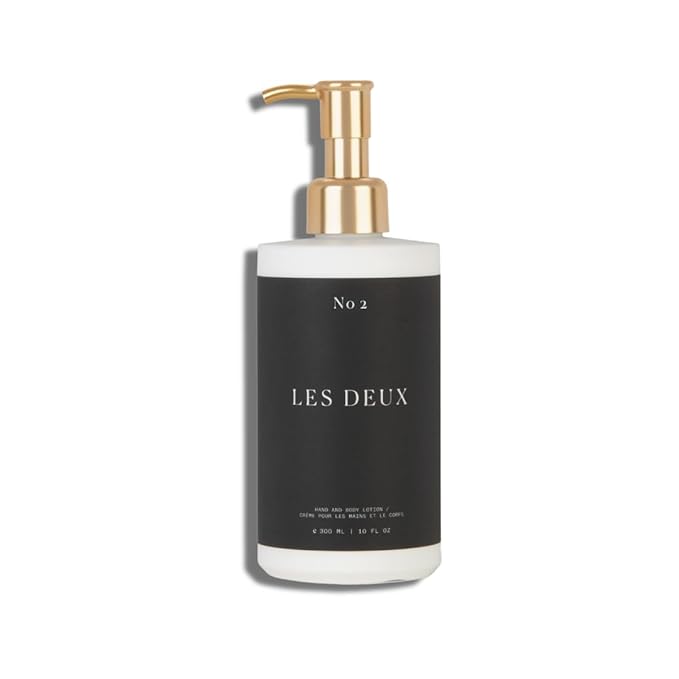 Les Deux Ultra Hydrating Body Lotion for Dry Skin - Moisturizing SKIN MOISTURIZER with Shea Butter, Jojoba Oil, Aloe - All Day Hydration, 10 Fl OZ, No 2 - (Amber, Saffron, Sandalwood)