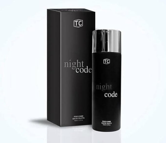 NIGHT CODE Cologne for Men Eau De Toilette 3.4oz/100ml, Natural Spray, Long Lasting (NIGHT CODE)