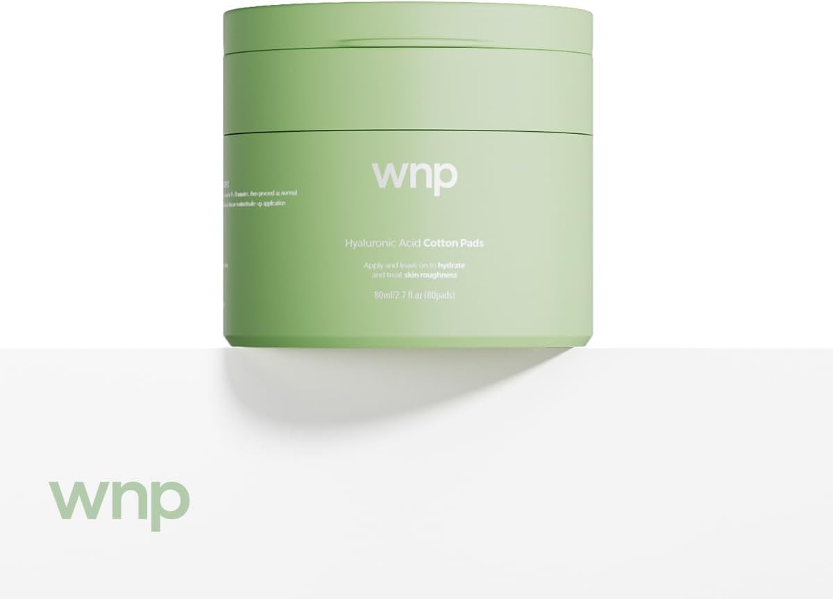 WNP Hyaluronic Acid Exfoliating Wet Pads with Salicylic Acid & Vitamins - Acne, Blackheads, Pores & Dark Spot Treatment - Resurfacing Facial Toner Pads for Radiant Skin - 80pcs