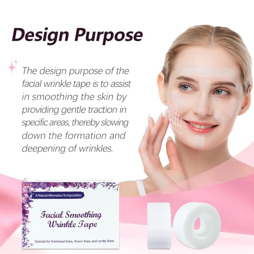 Face Tape Face Wrinkle Smoothing Tape Invisible Facial Wrinkle Patches 3Rollx10yards Repair Forehead Wrinkles 11's,Crow's Feet & Fine Lines,Help Prevent New Ones Freely to Tear