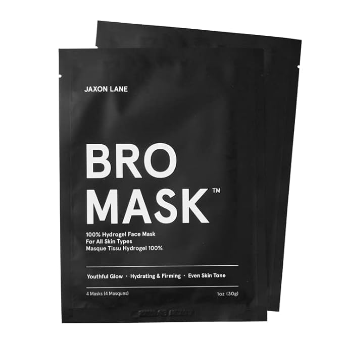 Mens Skin Care Kit 5 Piece Deluxe Facial Skincare Routine Gift Set, Anti Aging Korean Skin Care for Men: Enzyme Powder Face Wash, Moisturizer, SPF 50 Sunscreen, Bro Mask Sheet Masks, Under Eye Patches
