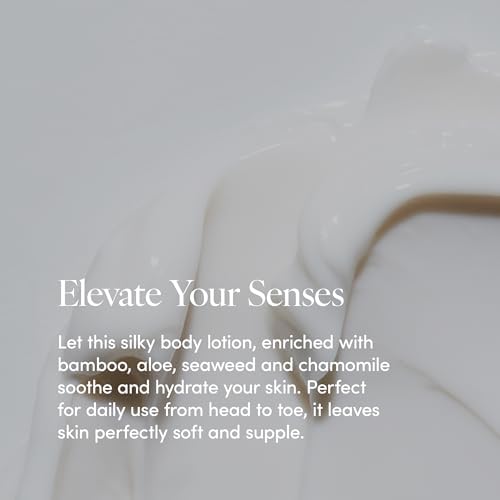 LATHER - Bamboo Lemongrass Body Moisturizer, 8 fl oz - Daily Hydrating Body Lotion - Essential Oils & Vitamins - Aloe, Seaweed, Chamomile, & Cedarwood - Vegan & Cruelty Free - Beauty & Skin Care