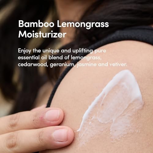 LATHER - Bamboo Lemongrass Body Moisturizer, 8 fl oz - Daily Hydrating Body Lotion - Essential Oils & Vitamins - Aloe, Seaweed, Chamomile, & Cedarwood - Vegan & Cruelty Free - Beauty & Skin Care