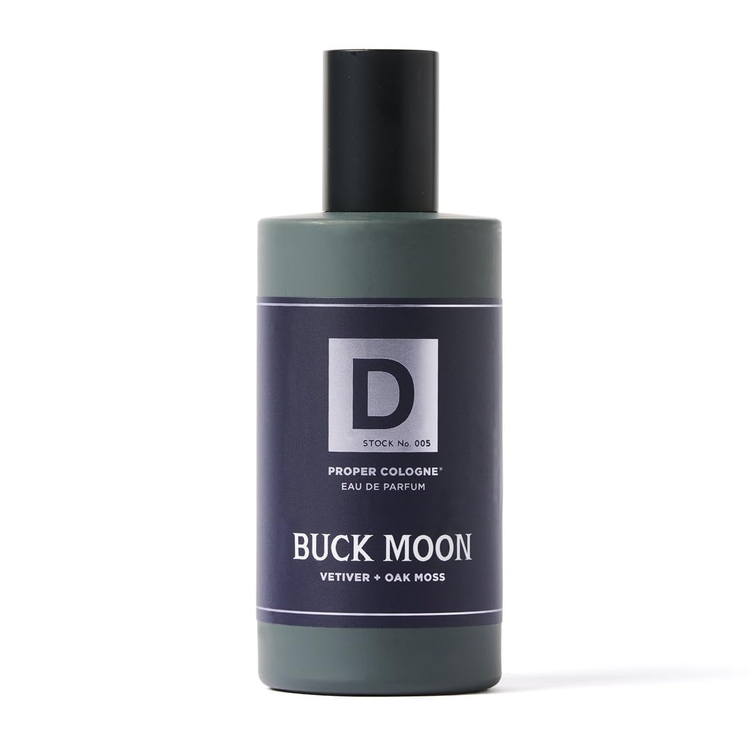 Duke Cannon Proper Cologne Buck Moon | Men's Eau de Parfum | Lime and Vetiver | Warm, Earthy, Long-Lasting Scent | 1.7 fl oz