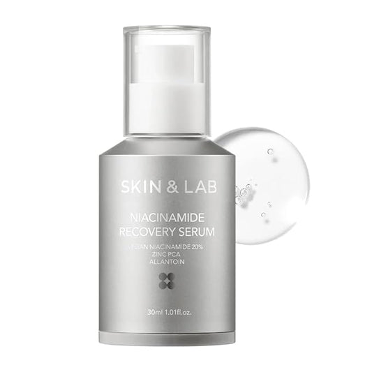 [SKIN&LAB] Niacinamide Recovery Serum | Contains Niacinamide, Zinc PCA, and Allantoin | For Minimizes Pores And Improves Skin Texture | Daily Facial Essence | For Sensitive Skin Type | 1.01 fl.oz