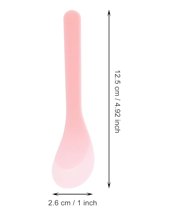 ONLYKXY 30pcs 5in Plastic Beauty Spoon Facial Cream Brush Makeup Scoop Mud Reusable Cosmetic Dig Scoop Spatula Mask Tip for Lotions Moisturizers Home Salon DIY Facemask Mixing Sampling (Pink)