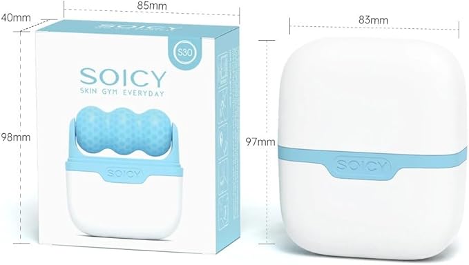 OPENDGO Ice Roller for Face Eyes Body,Cold Facial Ice Roller Massager for Eye Puffiness, Migraine, Pain Relief, Minor Injury, Facial Skin Care Products,2 in 1 Ice Face Roller Cold Therapy Tools