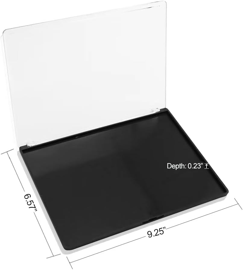 XL Large Empty Magnetic Makeup Eyeshadow Palette with Clear Cover and 20pcs Adhesive Stickers for DIY Your Own Eyeshadow, Blush Palette 9.25'' x6.57''