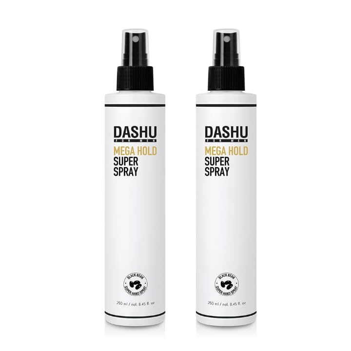 DASHU Hairspray, Mega Hold, Super Hair Spray Extra, Detangler , Long-Lasting , Weather-Resistant, Frizz Ease, Korean Hair Care, 8.45fl oz (Two Bundle)