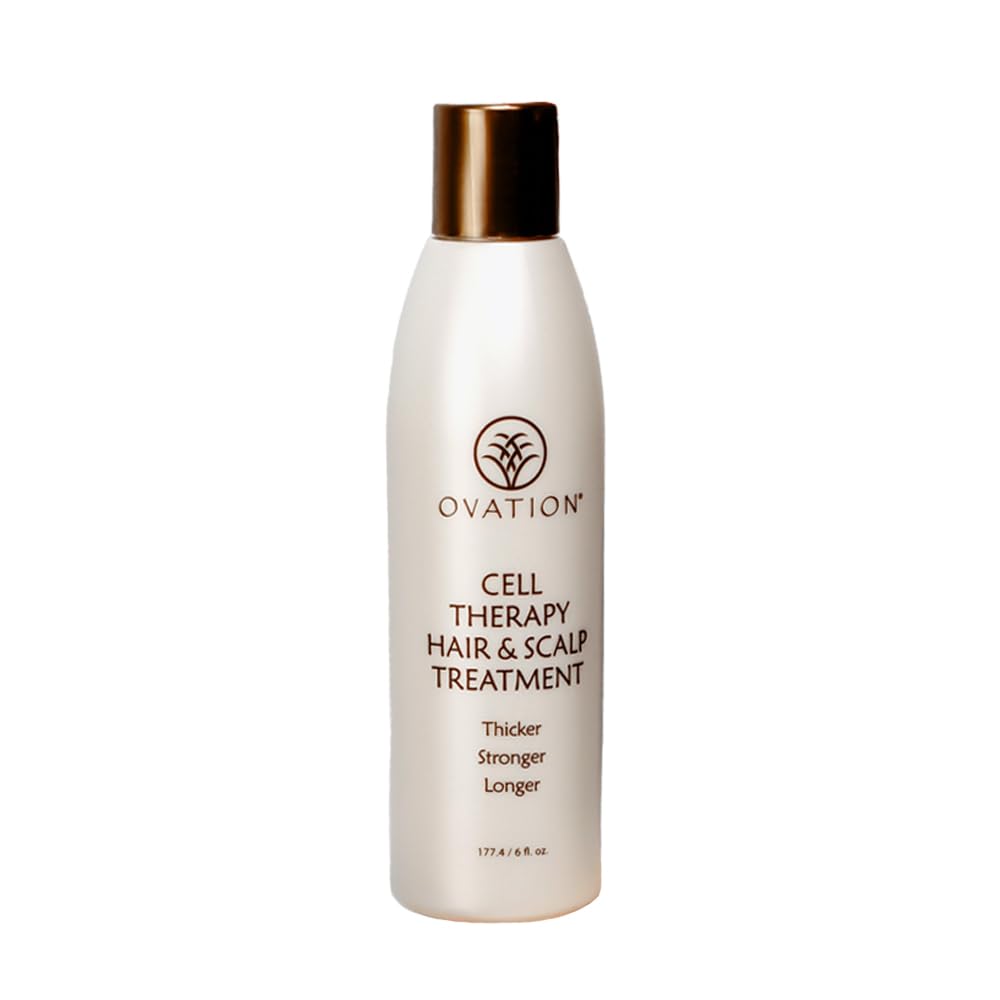 Ovation Hair Cell Therapy Hair Growth & Scalp Treatment for Men & Women - For All Hair Types, Helps Reduce Breakage & Split Ends - No Minoxidil, Sulfates, or Parabens - With Biotin, B5, Aloe (6 oz)