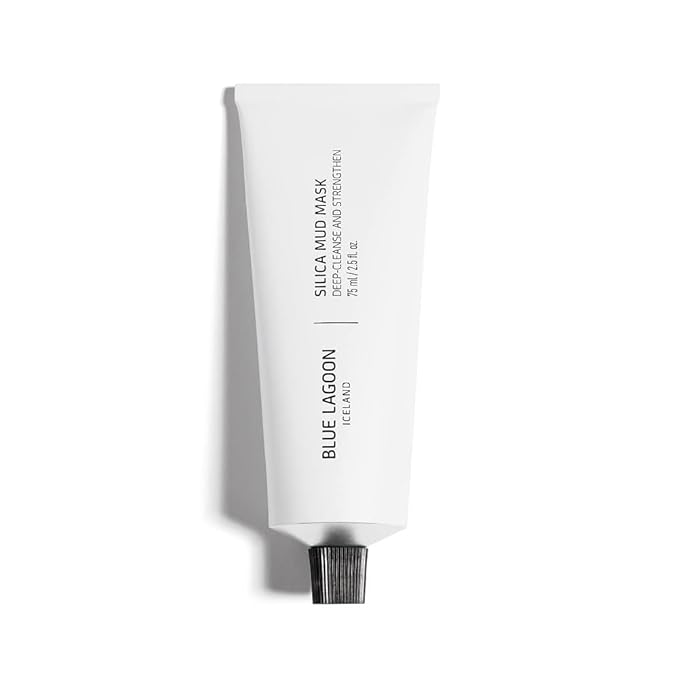 Blue Lagoon Silica Mud Mask, Purifying Facial Mask to Calm Redness & Soothe Skin, Even Complexion and Boost Radiance While Minimizing Oil, Pores and Breakouts, 2.5 oz
