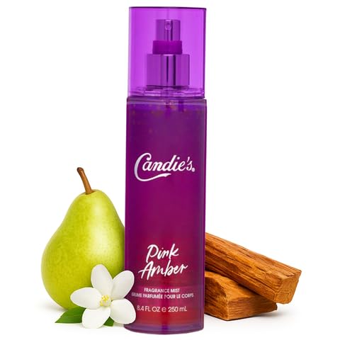 CANDIE'S Pink Amber Fragrance Mist - Sweet, Long-Lasting Perfume for Women, Luxurious All-Day Freshness, Ideal Body Cologne for Ladies, Feminine Scent, Lasts All Day, Must-Have Fragrance, 8.4 fl oz