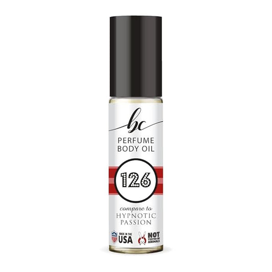 BC Perfume 126 Inspired by Christ Hypnotic Passion For Women Replica Fragrance Body Oil Dupes Alcohol-Free Sample Travel Size Concentrated Long Lasting Roll-On 0.3 Fl Oz/10ml