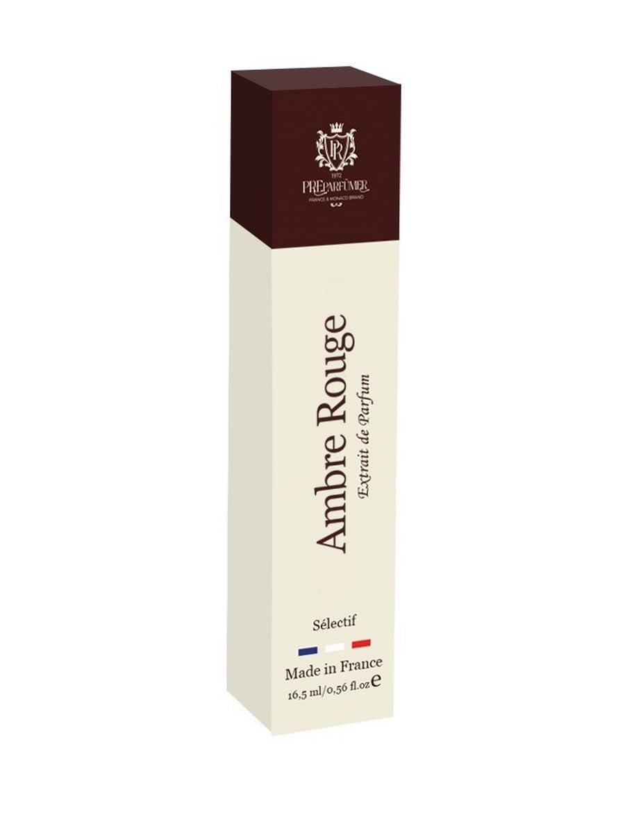 from France Ambre Rouge Perfume 16ml – Oriental Floral Scent – Elegant Fragrance with Saffron, Jasmine & Amber – Deep Oud Finish