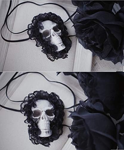 Halloween Punk Skull Eye Mask Dark Gothic Retro Skull Eye Patch Mask Lace Skeleton Single Eye Patch Prom Mask