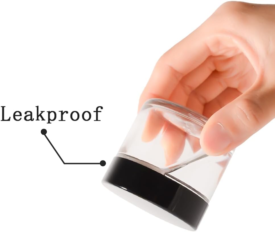 3 pack 2oz Glass Jars Round Empty Cosmetic Containers, Refillable Glass Jars with Lids for Face Creams, Lotions, Powders,Salves Ointments,Potravel Storage