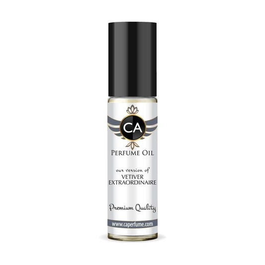 CA Perfume Impression of Vetiver Extraordinaire for Men Fragrance Oil Amber Woody Scent Long Lasting Cologne for Men Travel Size TSA Ready Mini Parfum Body Oil Roll-on 0.33 Fl Oz 10ml