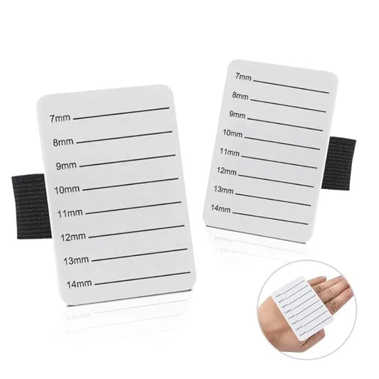 2 Pieces Eyelash Extension Hand Plate - Lash Holder - Durable Acrylic Lash Palette with Wrist Strap - Lash Pallet for Lash Extensions - Eyelash Extension Tray 7-14 mm