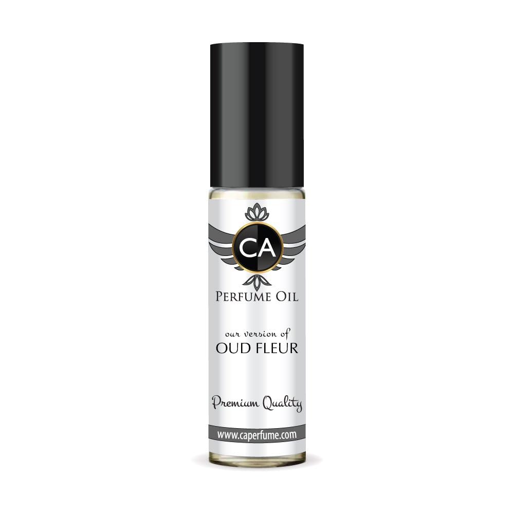 CA Perfume Impression of Oud Fleur Unisex Eau De Parfum Woody Chypre Scent Long Lasting Unisex Fragrance Travel Size TSA Ready for Day and Night Wear 0.33 Fl Oz 10ml