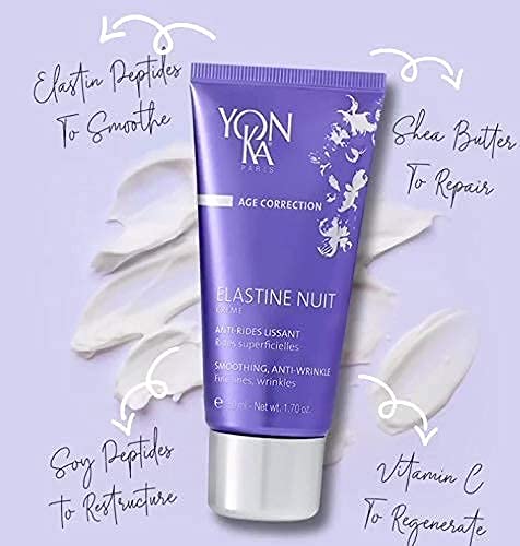 Yon-Ka Elastine Jour & Nuit Anti-Wrinkle Day and Night Cream Set, Anti Aging Facial Moisturizer, Soften Fine Lines and Wrinkles with Vitamin C and Elastin Peptides, Paraben-Free