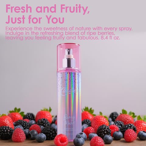 CANDIE'S Berry Musk Fragrance Mist - Sweet, Long-Lasting Perfume for Women, Luxurious All-Day Freshness, Ideal Body Cologne for Ladies, Feminine Scent, Lasts All Day, Must-Have Fragrance, 8.4 fl oz
