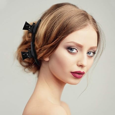 Ondder 48 Pcs Black Butterfly Hair Clips for Styling and Sectioning - Pro Claws Clamps for Cutting, Coloring - Hair Accessories for Women Girls